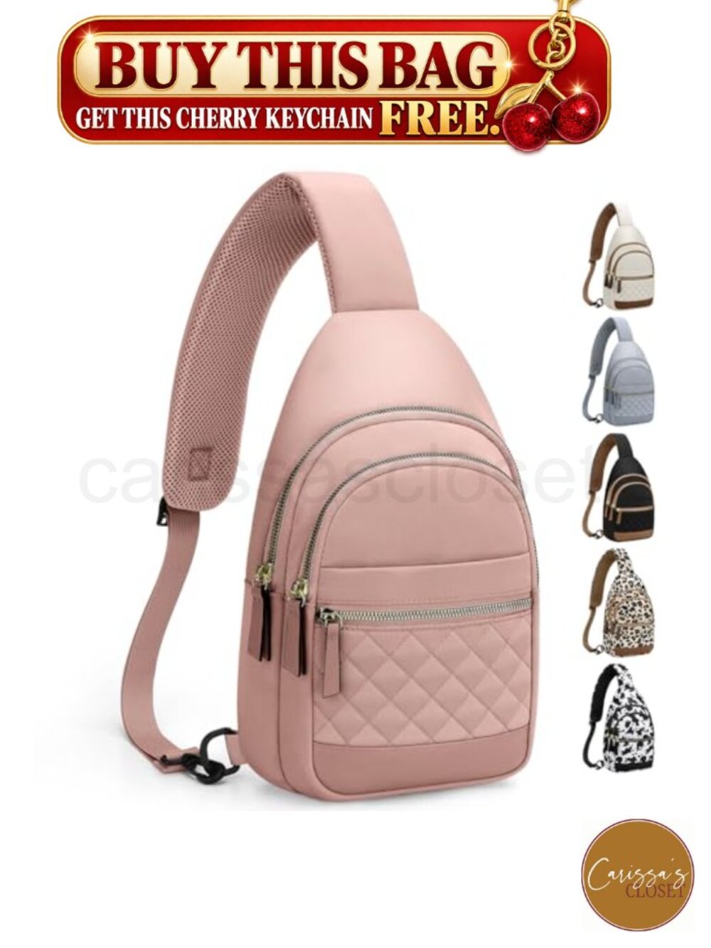 ✨ Crossbody Bags for Women Waterproof Nylon Sling Shoulder Bag Fanny Pack